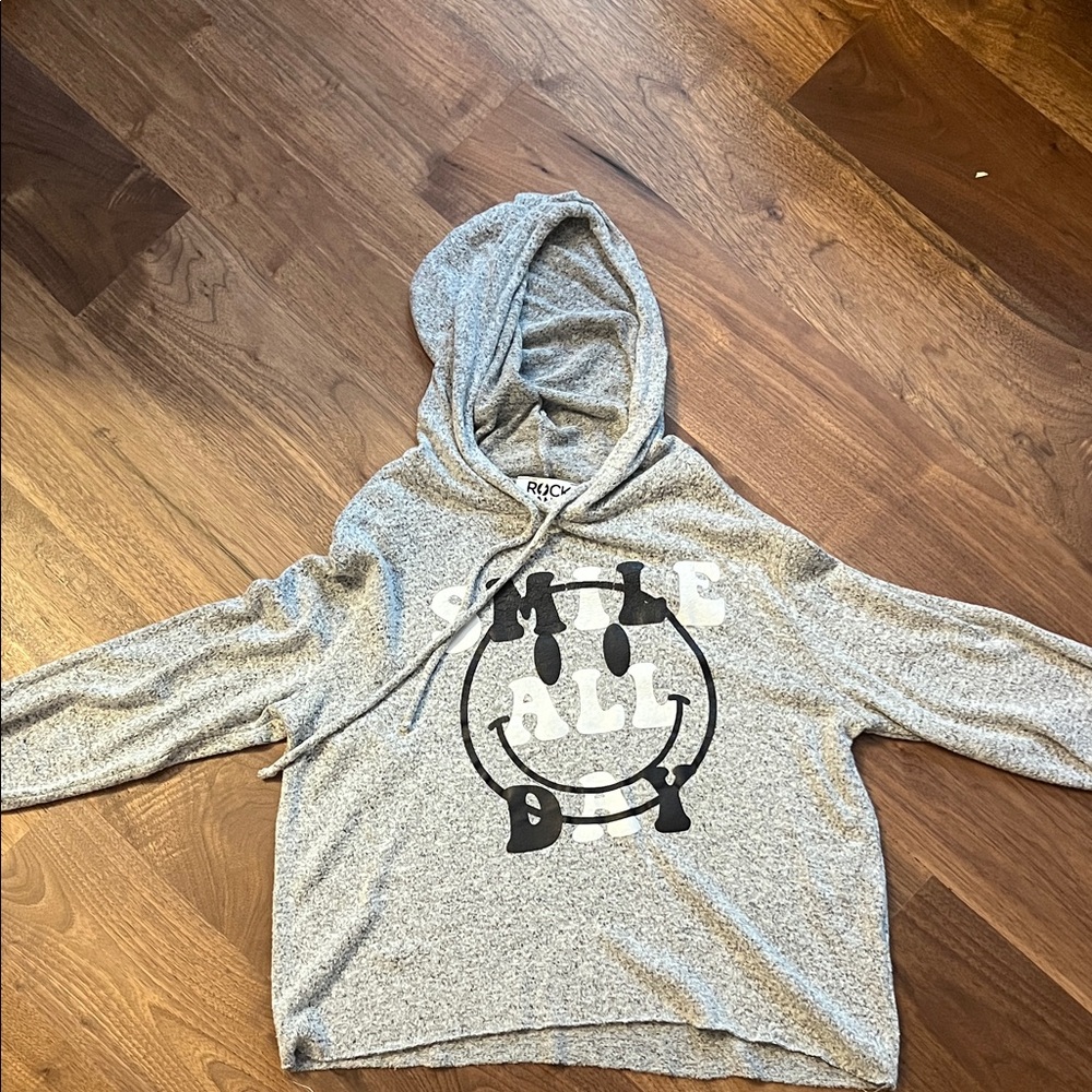 Rock & Candy Heather Gray Smile All Day Hoodie